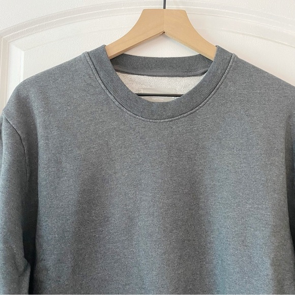 EVERLANE The Track Crewneck Sweatshirt Dark Heather Gray NWT - Picture 9 of 10